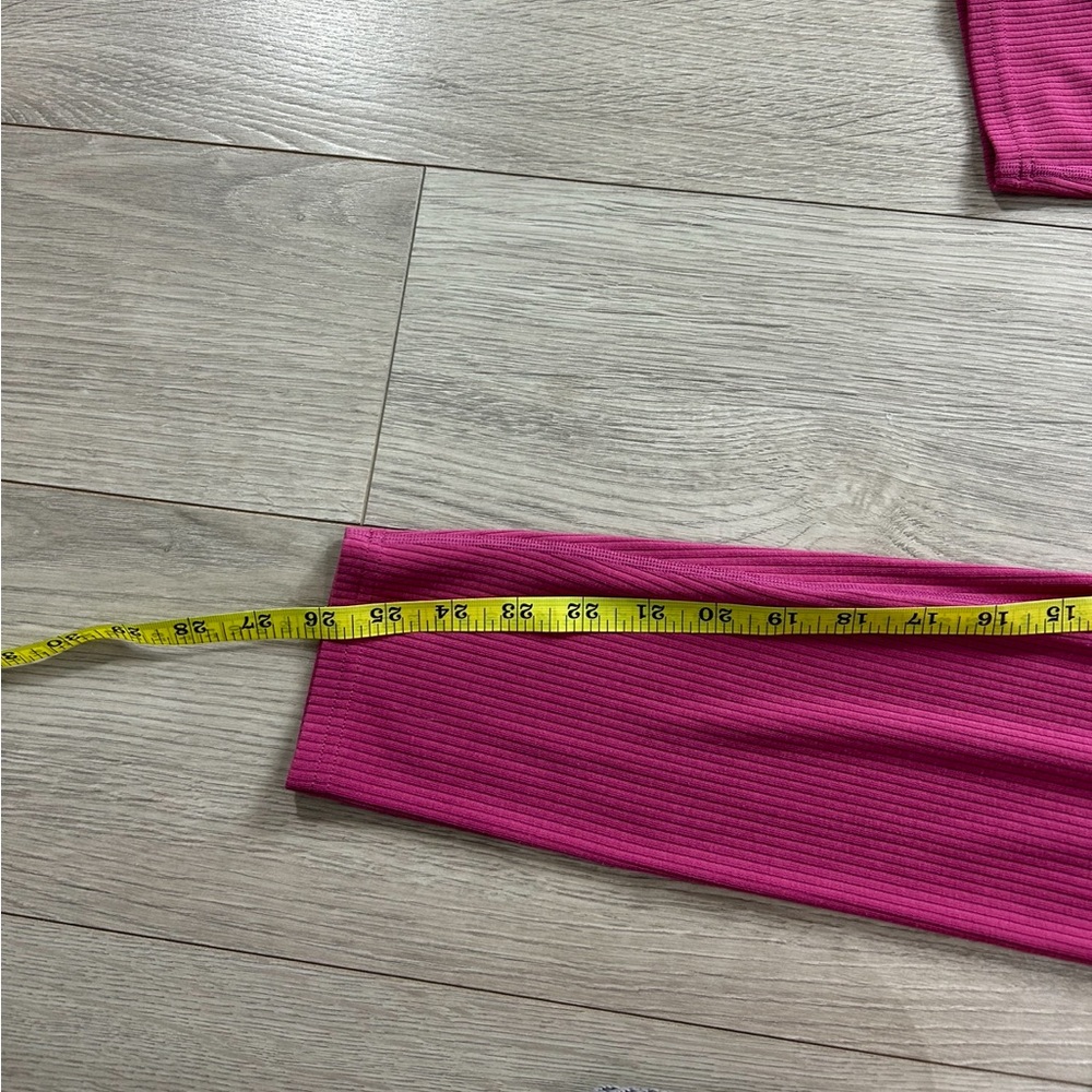 ALO Yoga Ribbed Pink Leggings - Picture 8 of 9